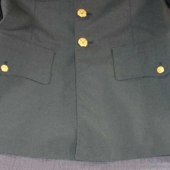 DLA U.S. ARMY DRESS GREEN CLASS A JACKET UNIFORM TROPICAL AG-344 35R EC 1156 - Picture 6 of 12